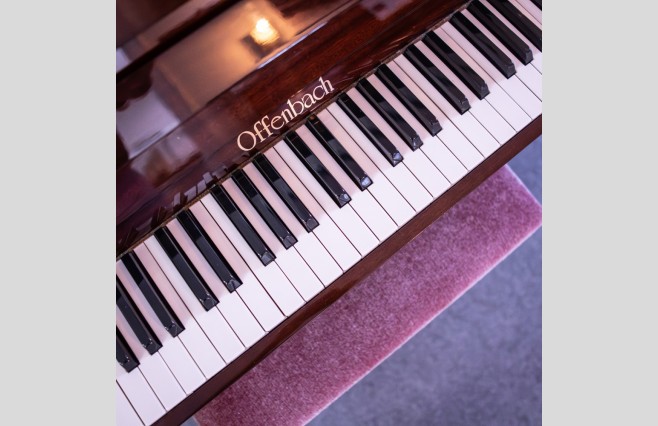 Used Offenbach Polished Wine Mahogany DU-4 Upright Piano - All Inclusive Premium Package (SN:143883) - Image 8